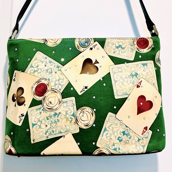 Fun Kitschy Playing Cards Poker Bridge Party Casino Purse Handbag - Picture 5 of 9